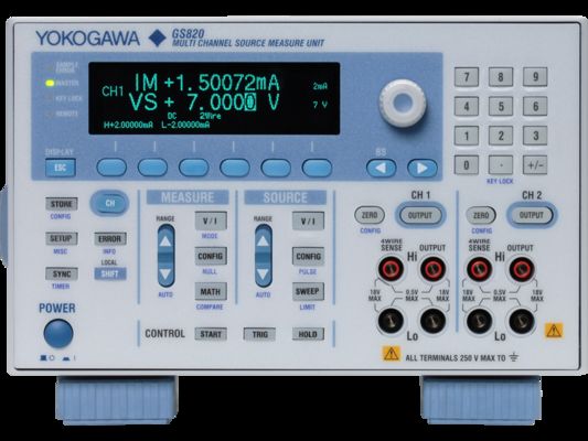 Buy YOKOGAWA GS820 Multi Channel Source Measure Unit with Four-quadrant Operation and Isolated 2-channel 1 pA Resolution online manufacture