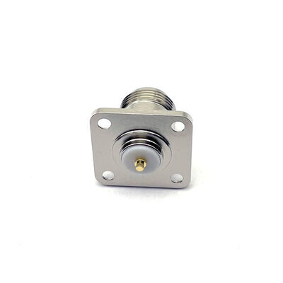 Buy N Type Female Flange RF Coaxial Connector with IP65 Rating Phosphor Bronze Contact for 0~3GHz Frequency online manufacture