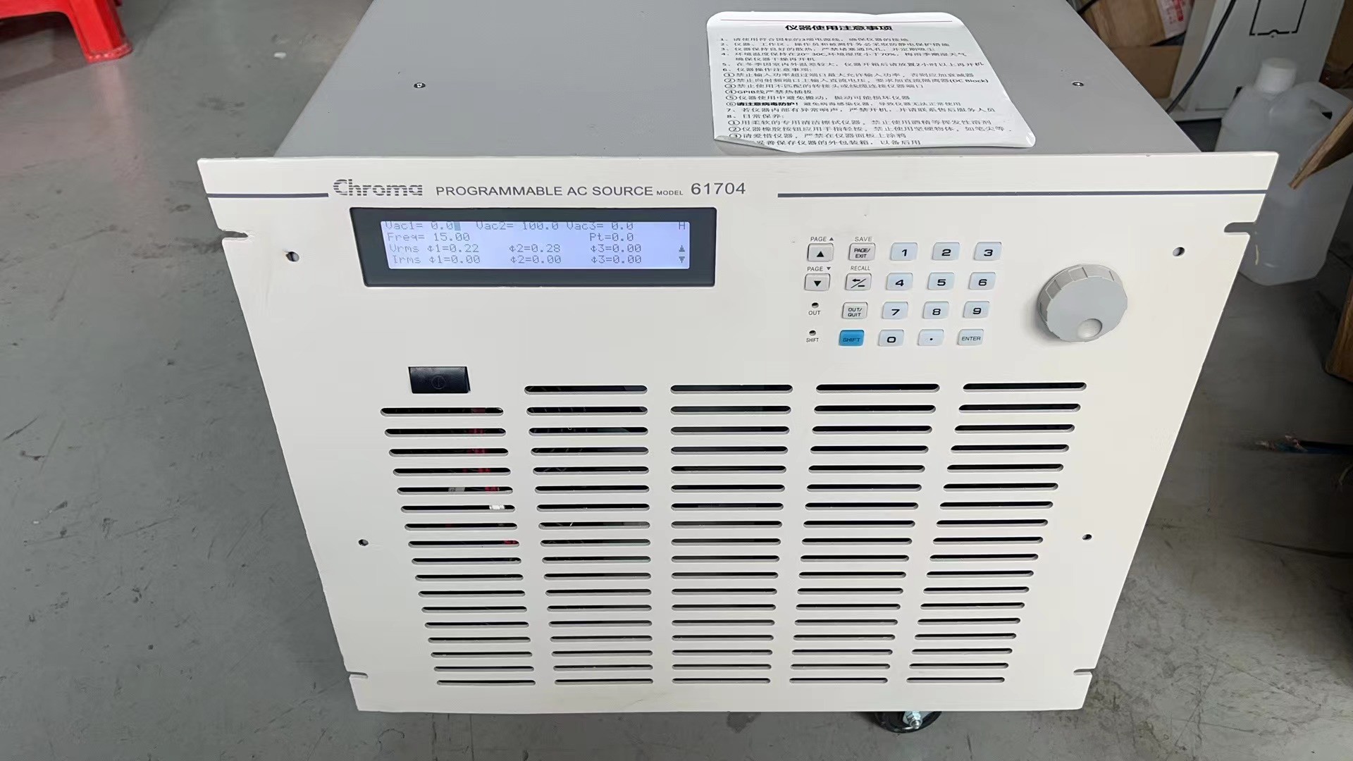 Chroma 61704 6 kVA Programmable AC Power Source